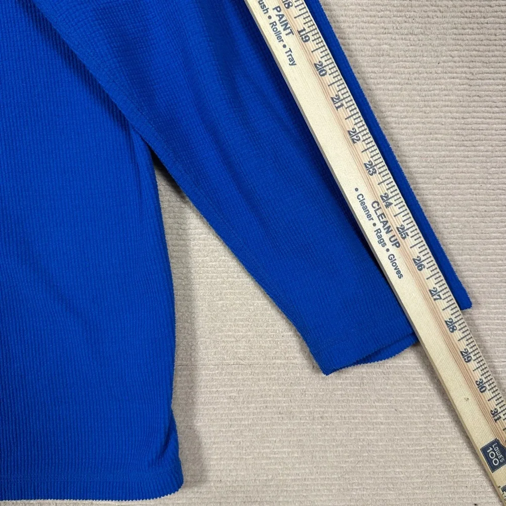 Magellan Outdoors 1/4 Zip Grid Fleece Pullover Mens 2XL Blue MagWarmth